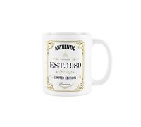 Purely Home Born in 1980 Mug - Vintage Design Present - Tea/Coffee Ceramic Drinks Cup Novelty Gifts for Birthdays