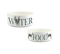 Purely Home Boston Terrier Food & Water Bowl Set By Rhiannon Chauncey