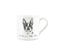 Purely Home Boston Terrier Mug - Lifes Better With A Boston Terrier Bone China White Mug - Tea/coffee Gift For Dog Lovers