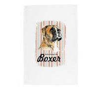 Purely Home Boxer Tea Towel - Novelty Dog Themed Gift Kitchen Linen/dish Cloth