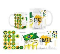 Purely Home Brazil Mug - World Travel South America Holiday Tea/Coffee Gift Ceramic White Cup