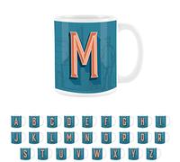 Purely Home Brewery Alphabet Letter M Mug - White Coffee Tea Present Personalised Initial Gift