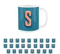 Purely Home Brewery Alphabet Letter S Mug - White Coffee Tea Present Personalised Initial Gift