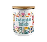 Purely Home Bright Floral Dishwasher Tablets Storage Tin