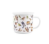 Purely Home British Birds Enamel Mug - Durable Outdoor Drinks Cup Bird Lover Gift 500ml