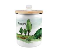 Purely Home British Landscapes Compost Caddy - Metal 2L Decorative Kitchen Food Waste Bin