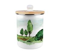 Purely Home British Landscapes Food Waste Caddy - Metal 2L Decorative Kitchen Compost Bin