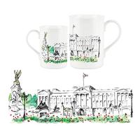 Purely Home British Landscapes Range - Buckingham Palace Design Mug by Rhiannon Chauncey - Fine Bone China Mug Coffee/Tea Gift