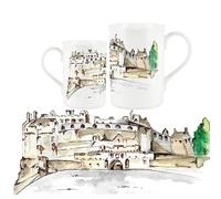 Purely Home British Landscapes Range - Edinburgh Castle Design Mug by Rhiannon Chauncey - Fine Bone China Mug Coffee/Tea Gift
