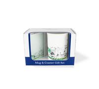 Purely Home Buckingham Palace Mug & Coaster Gift Set - British Landmarks - Bone China Mug And Glass Coaster Set - Tea/coffee Present