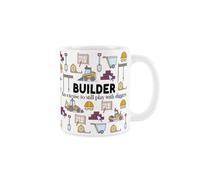 Purely Home Builder Mug - Humorous Digger Driver Funny Novelty Tradesman Gift - Tea/coffee Hot Drinks White Ceramic Cup Present