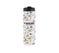Purely Home Builder Travel Mug - Novelty Trades Gift Stainless Steel Vacuum-Sealed Double-Walled Hot/cold Drinks Travel Flask