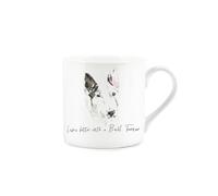 Purely Home Bull Terrier Mug - Lifes Better with A Bull Terrier Bone China White Mug - Tea/Coffee Gift for Dog Lovers