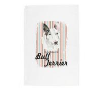 Purely Home Bull Terrier Tea Towel - Novelty Dog Themed Gift Kitchen Linen/dish Cloth