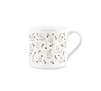 Purely Home Bunny Rabbit Mug - Vegetable Patch Allotment Bone China White Mug - Tea/Coffee Gift for Animal Lovers