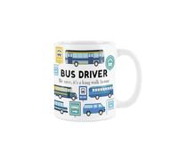Purely Home Bus Driver Mug - Humourous Trades Funny Novelty Gift - Tea/Coffee Hot Drinks White Ceramic Cup Present for Bus Drivers