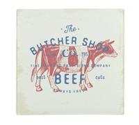 Purely Home Butchers Shop Large Square Worktop Protector - Smooth Glass Chopping Board