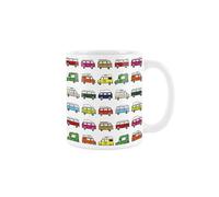 Purely Home Campervan Mug - Novelty Colourful Vehicle Travelling & Camping Holiday Gifts- Tea/Coffee Present Ceramic Cup for Travel Lovers