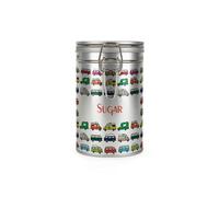 Purely Home Campervans Sugar Canister - Gifts For Campervan Owners - Silver Metal Clip Lid Kitchen Storage Container 600Ml (14Cm X 8.5Cm)