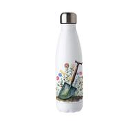 Purely Home Candy Garden Stainless Steel Water Bottle - Sweets Present For Gardeners - Floral Double Walled 500Ml Metal Hot/cold Drinks Bottle