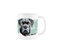 Purely Home Cane Corso Dog Mug - Cartoon Fun Novelty Gift for Dog Lovers - Tea/Coffee Ceramic White Cup