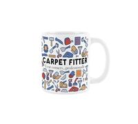 Purely Home Carpet Fitter Mug - Humourous Trades Funny Novelty Gift - White Tea/Coffee Ceramic Cup Present for Carpet Fitter