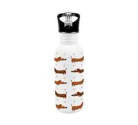 Purely Home Cartoon Dachshunds Flip-Top Water Bottle