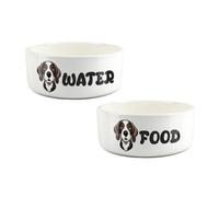 Purely Home Cartoon Pointer Food & Water Bowl Set