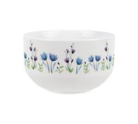 Purely Home Ceramic Cereal Bowl 1pc - Floral 650ml Decorative Dinnerware Bowl for Soup/Cereal, Blooming Lovely Flowers