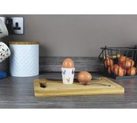 Purely Home Ceramic Chickens Egg Cups - Novelty Kitchen Gift Box Set Of 4