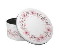 Purely Home Cherry Blossom Cake Tin - Baking Gifts For Her - Large Round Metal Kitchen Storage Container Gift 23 X 10Cm