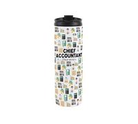 Purely Home Chief Accountant Travel Flask Gift - Reusable Stainless Steel Vacuum-Sealed Double-Walled 500Ml Flask