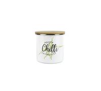 Purely Home Chilli Spice Jar - Mini Storage Canister - Green Cooking Herbs Metal Enamel Food Storage Container