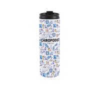Purely Home Chiropodist Travel Mug - Humorous Foot Treatments & Heathcare Themed Gift - Stainless Steel Double-Walled Drinks Flask
