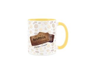 Purely Home Chocolate Bourbon Ceramic Mug - Novelty British Biscuits/Cookie Print - Tea Coffee Gift/Present Mug