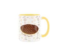 Purely Home Chocolate Digestive Ceramic Mug - Novelty British Biscuits/Cookie Print - Tea Coffee Gift/Present Yellow Mug