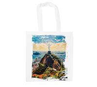 Purely Home Christ the Redeemer Tote Bag - Seven Wonders Oil Painting Art Gift - Reusable Shopping Bag Present
