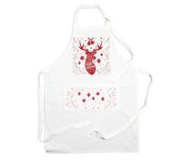 Purely Home Christmas Apron - Merry Christmas Deer/stag Cooking & Baking Gift Apron