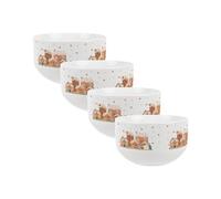 Purely Home Christmas Gingerbread Houses Ceramic Snack Bowl - Set Of 2