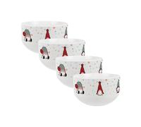 Purely Home Christmas Gonks Ceramic Snack Bowls - Set Of 2