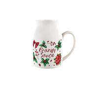 Purely Home Christmas Holly Leaves Small Porcelain Brandy Sauce Serving Jug