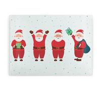 Purely Home Christmas Large Worktop Protector- Novelty Santas Kitchen Gift Cutting Board