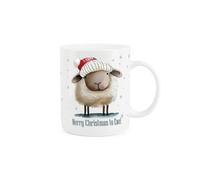 Purely Home Christmas Mug - Festive Sheep Novelty Pun Gift/present - Bone China Mug