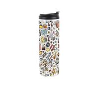 Purely Home Cinema Montage Travel Mug - Gift/Present for Theatre, Film and Movie Fans - Reusable Stainless Steel Vacuum-Sealed Double-Walled Hot/Cold Drinks Flask 500ml (16 fl oz)