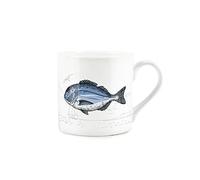 Purely Home Coastal Animals Bream Seaside Themed Mug - Fine Bone China White Coffee/Tea Present Gift