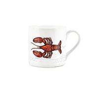 Purely Home Coastal Animals Lobster Seaside Themed Mug - Fine Bone China White Coffee/Tea Present Gift