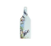 Purely Home Coastal Puffins Bottle Serving Board - Glass Kitchenware Platter