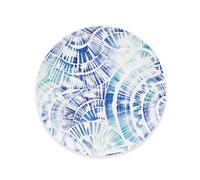 Purely Home Coastal Scallops Melamine Salad Plates - Set Of 6