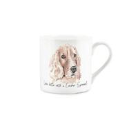 Purely Home Cocker Spaniel Mug - Lifes Better With A Cocker Spaniel Bone China White Mug - Tea/coffee Gift For Dog Lovers
