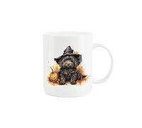 Purely Home Cockerpoo Mug - Halloween Pumpkins Gift/Present Mug - Tea Coffee White Bone China Mug for Dog Lovers